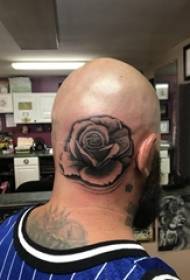 rose tattoo boys head rose Flower tattoo picture