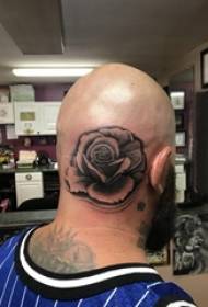 rosa tatuaje niños cabeza rosa flor tatuaje foto