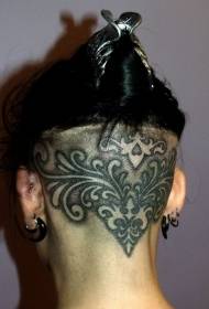 tatuina di guirlanda di stile nero interessante tatuaggio di ornamenti