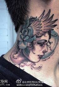 uzorak djevojke na vratu tetovaža