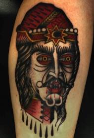ფეხი ორიგინალური სტილის მოხატული სისხლიანი vampire tattoo ნიმუში