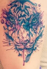 braccio tatuaggio color acqua testa di tigre modello tatuaggio
