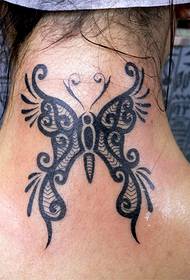 M collum totem pictura butterfly tattoo