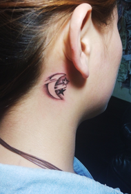 ομορφιά πίσω από το φεγγάρι μικρό τατουάζ έργα μοτίβο 32605-λαιμός σύμβολο της αγάπης δαχτυλίδι τατουάζ δαχτυλίδι