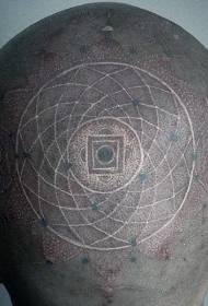 голова чудова таємнича фотографія татуювання Сонячної системи