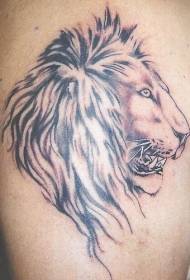 rameno hnědé kmenové lví hlavy tetování obrázek