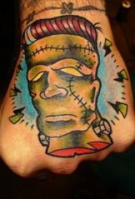 eskuz koloreko robot apaingarri tatuaje eredua