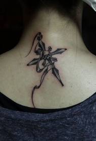 tato cross-corak tattoo 32654-beuheung tattoo cinta hideung tato