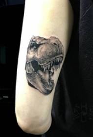 juodas taškas tatuiruotė tatuiruotė eskizas triukas tatuiruotė gyvūnas dinozauras tatuiruotė modelis 33900-galvos sci-fi vėjas mechaninis šarvai asmenybė tatuiruotė modelis