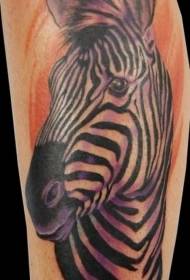 нога Супер виолетова зебра слика за тетоважа на главата