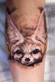 braccio molto realistico modello piccolo tatuaggio volpe bambino