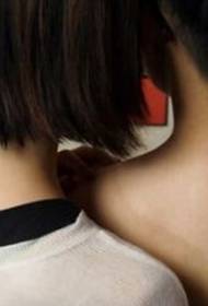 fashion alternatif leher pasangan pola tato kincir angin