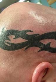 pää musta heimo ääretön symboli tatuointi kuva