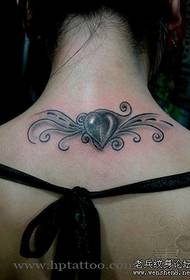 Modello del tatuaggio del collo: modello del tatuaggio di amore del collo di bellezza
