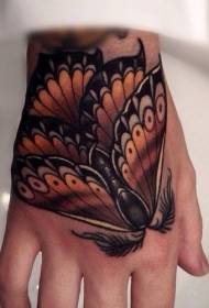 en arrière trois motif de tatouage d'insecte sur les ailes