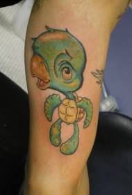 arm cartoon grappige kleine schildpad hoofd tattoo 34010 - hoofd kleur fun maaier tattoo foto
