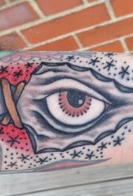stare škole u boji male strelice sa zvijezdama oka Tattoo pattern