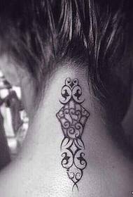 Tattoo show bar recommended a female neck totem tattoo pattern