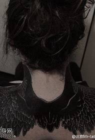 Big Bird Tattoo on the Neck Pattern