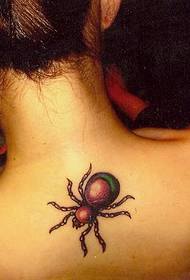 Modèle de tatouage araignée pour le cou beauté - Xiangyang montrer l'image de tatouage recommandé