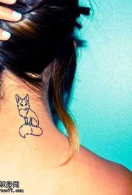 Nyak kis róka Totem tetoválás minta