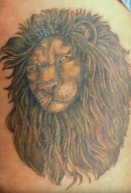 ноги кольорові лев голова татуювання візерунок