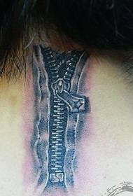 kakla tetovējums: kakla rāvējslēdzēja tetovējums