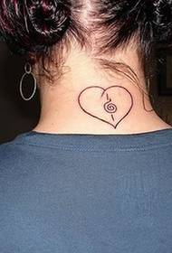 Hals schwarz Liebe Muster Tattoo