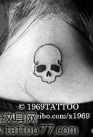 grožio kaklas mielas kaukolės tatuiruotės modelis