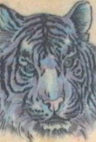 bagfarvet sne tigerhoved tatoveringsmønster