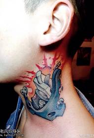 neck personality color tattoo machine tattoo pattern