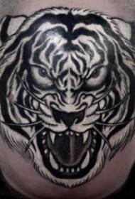 cabeza tatuaje cabeza masculina foto tatuaxe tigre negro
