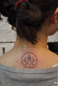 Modello di tatuaggio di loto semplice meditazione