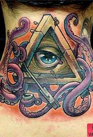 Kakla Dieva acu tetovējums darbojas