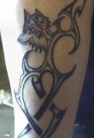 Leg Black Wolf овгийн тотем лого Шивээс зураг