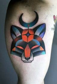 ruoko rwemhando dhizaini ruvara diki fox musoro we tattoo maitiro