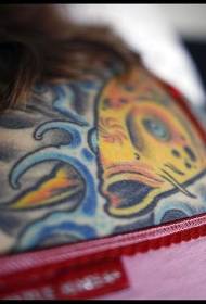in de taille gekleurd koi viskop tattoo patroon