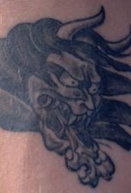 ຮູບແບບການແຕ້ມຮູບແບບ tattoo ຂອງສັດ Spitfire Asian monster