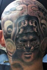 wzór tatuażu głowy pełen osobowości głowa chłopca Wzór tatuażu