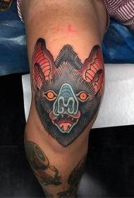 leg warna anyar sakola gaya bat sirah corak tattoo
