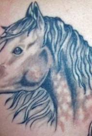 noha hnědá realistické koňské hlavy tetování obrázek