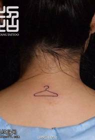 Hoʻolālā Pōpela Neck Simple Hanger tattoo