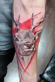 käsivarsi realistinen tyyli väri Deer head tatuointi kuva