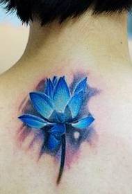 ein Hals Farbe Lotus Tattoo Muster Bild