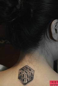 Neck Rubik's Tattoo Pattern 33618-Neck God Eye Tattoo Pattern