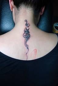 neck star combination flow cloud tattoo works
