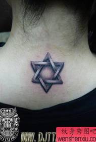 ຮູບແບບ tattoo star ຫົກຄໍ
