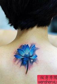 kaulan väri lotus tatuointi malli