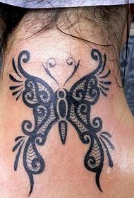 MM Neck Totem Butterfly Tattoo Picture Picture