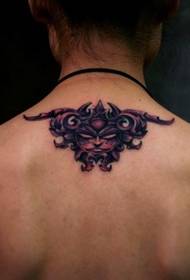 Neck Sun Ghost Face Totem Tattoo kiʻi kiʻi